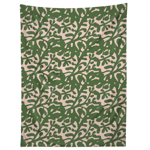 Camilla Foss Lush Rosehip Green Pink Tapestry