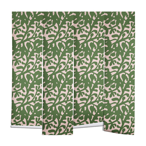 Camilla Foss Lush Rosehip Green Pink Wall Mural