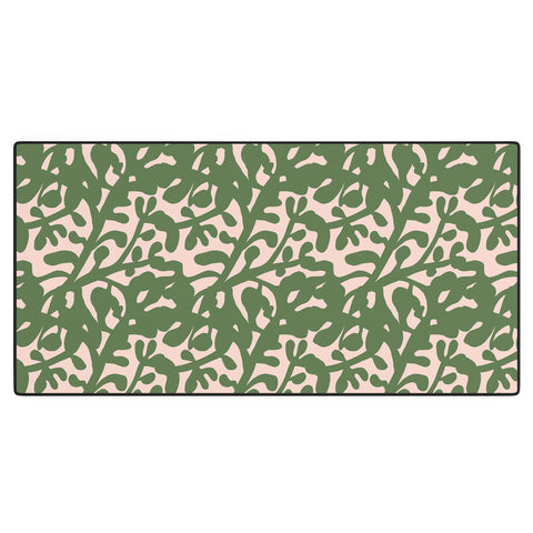 Camilla Foss Lush Rosehip Green Pink Desk Mat