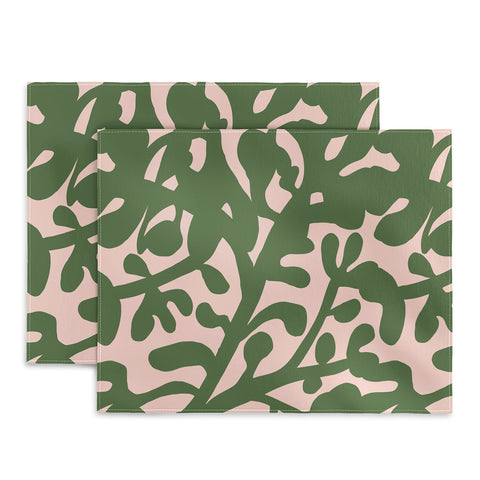 Camilla Foss Lush Rosehip Green Pink Placemat