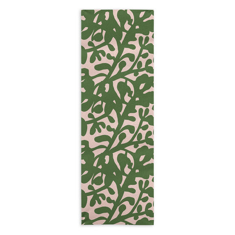 Camilla Foss Lush Rosehip Green Pink Yoga Towel