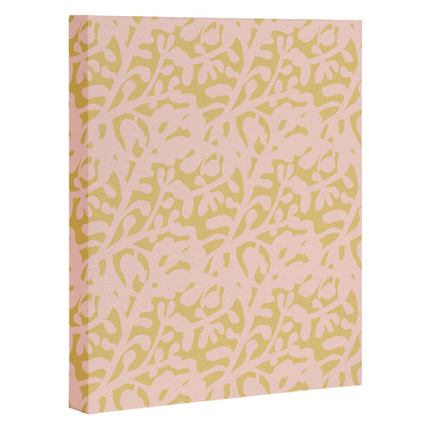 Camilla Foss Lush Rosehip Pink Yellow Art Canvas
