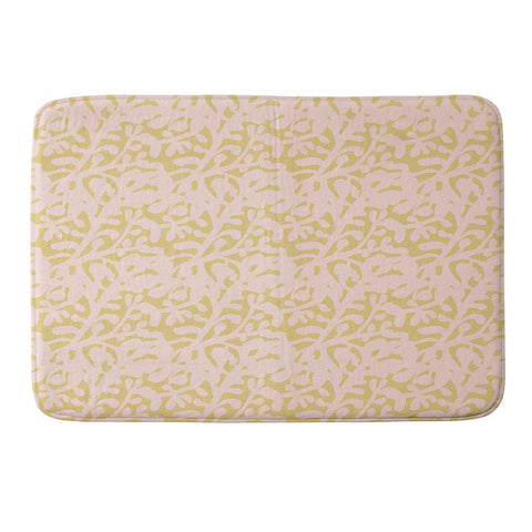 Camilla Foss Lush Rosehip Pink Yellow Memory Foam Bath Mat