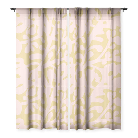 Camilla Foss Lush Rosehip Pink Yellow Sheer Non Repeat