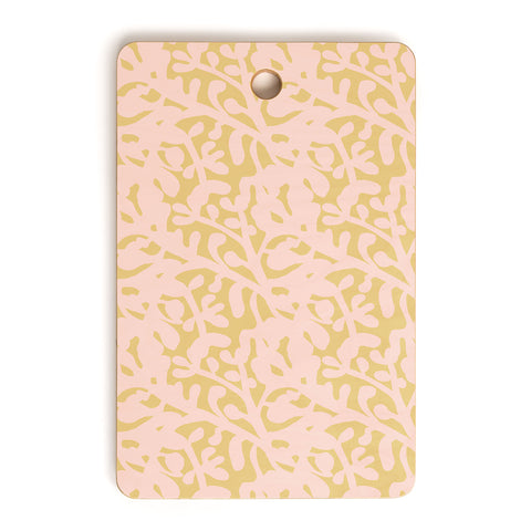 Camilla Foss Lush Rosehip Pink Yellow Cutting Board Rectangle