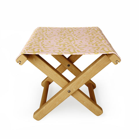 Camilla Foss Lush Rosehip Pink Yellow Folding Stool