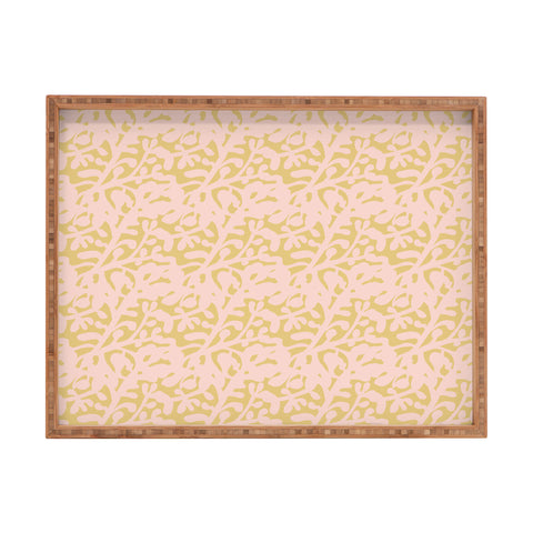 Camilla Foss Lush Rosehip Pink Yellow Rectangular Tray