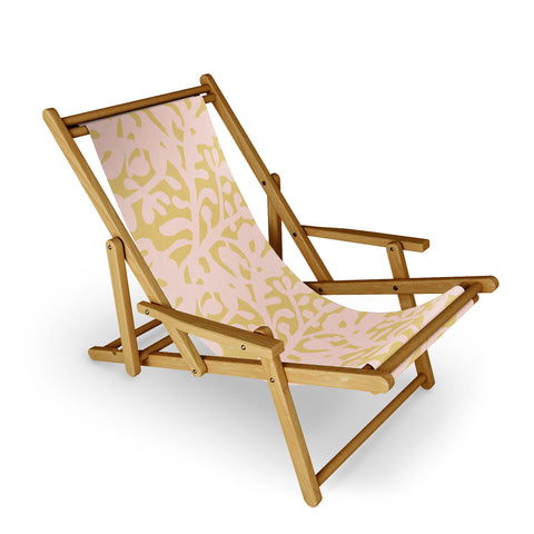 Camilla Foss Lush Rosehip Pink Yellow Sling Chair