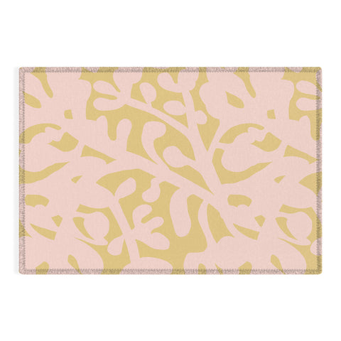 Camilla Foss Lush Rosehip Pink Yellow Outdoor Rug