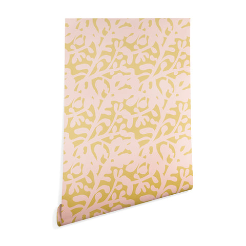Camilla Foss Lush Rosehip Pink Yellow Wallpaper