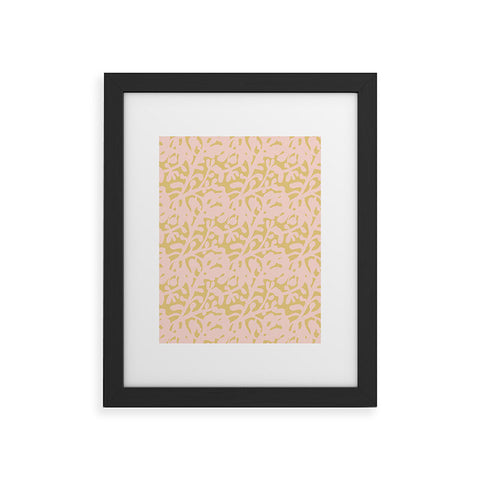 Camilla Foss Lush Rosehip Pink Yellow Framed Art Print