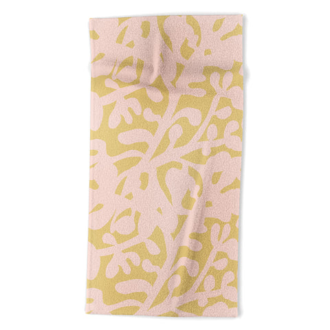 Camilla Foss Lush Rosehip Pink Yellow Beach Towel