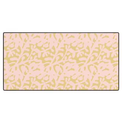 Camilla Foss Lush Rosehip Pink Yellow Desk Mat