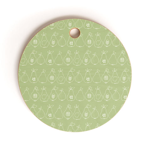 Camilla Foss Rows of pears Cutting Board Round