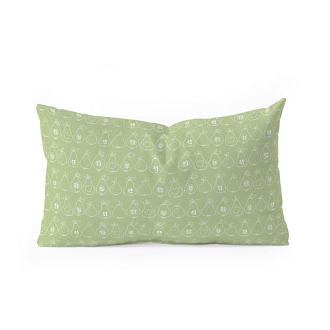 Camilla Foss Rows of pears Oblong Throw Pillow