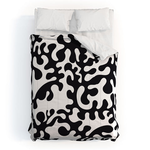 Camilla Foss Shapes Black and White Comforter