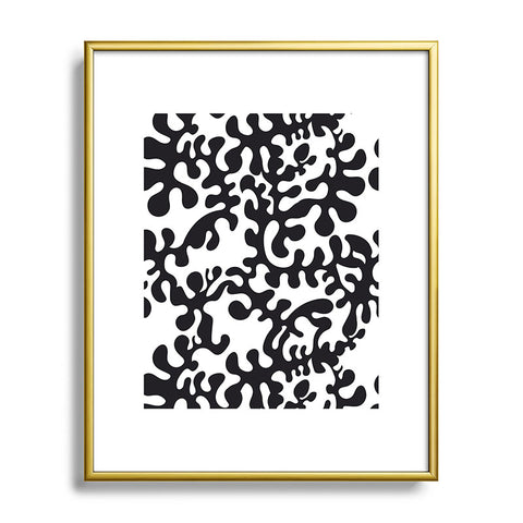 Camilla Foss Shapes Black and White Metal Framed Art Print