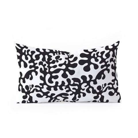 Camilla Foss Shapes Black and White Oblong Throw Pillow