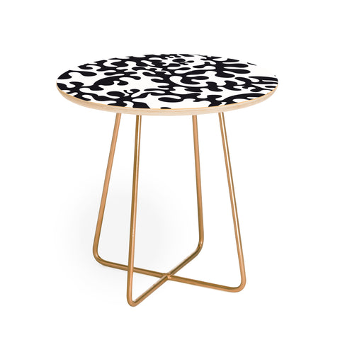 Camilla Foss Shapes Black and White Round Side Table