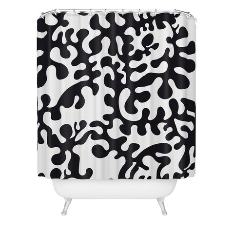 Camilla Foss Shapes Black and White Shower Curtain