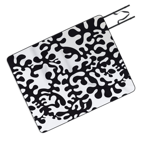 Camilla Foss Shapes Black and White Picnic Blanket