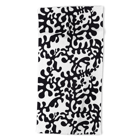 Camilla Foss Shapes Black and White Beach Towel