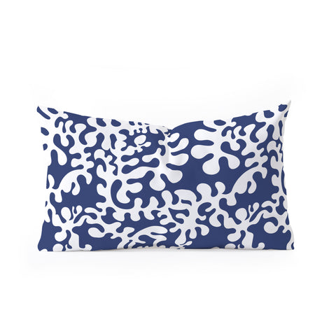 Camilla Foss Shapes Blue Oblong Throw Pillow