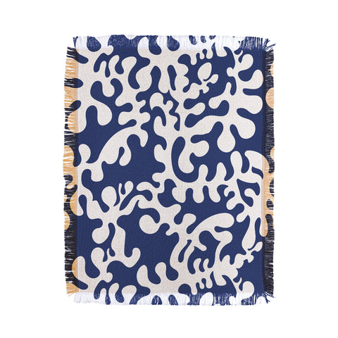 Camilla Foss Shapes Blue Throw Blanket