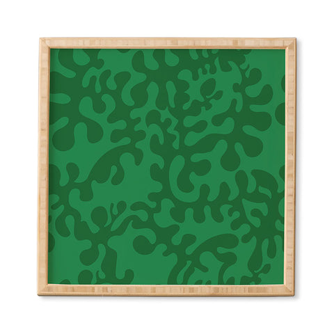 Camilla Foss Shapes Green Framed Wall Art