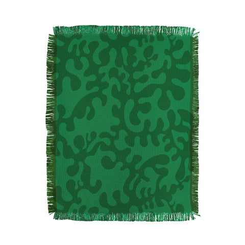 Camilla Foss Shapes Green Throw Blanket