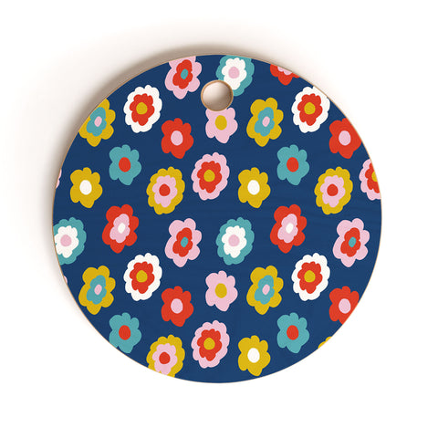 Camilla Foss Simply Flowers Cutting Board Round