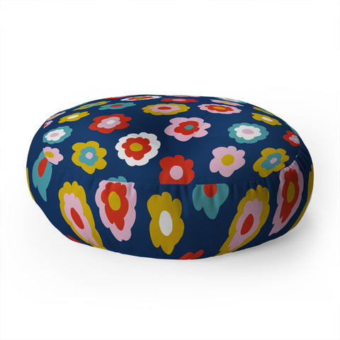 Camilla Foss Simply Flowers Floor Pillow Round