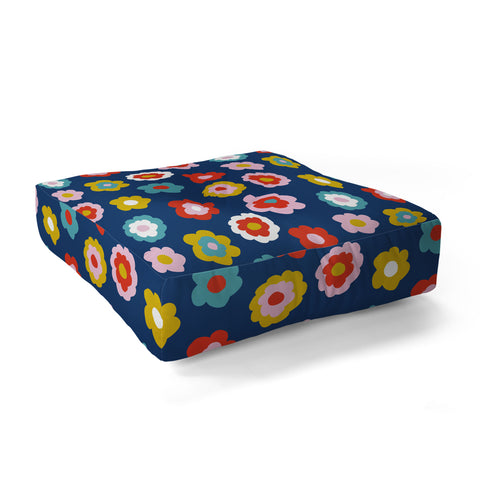 Camilla Foss Simply Flowers Floor Pillow Square