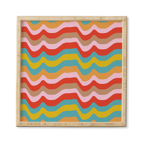 Camilla Foss Wavy Stripes Framed Wall Art