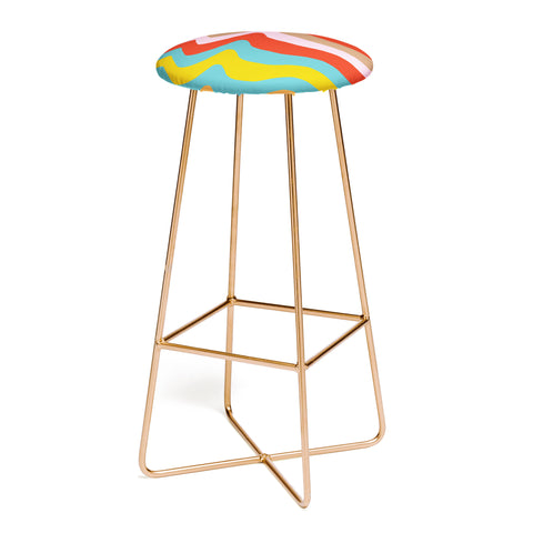 Camilla Foss Wavy Stripes Bar Stool