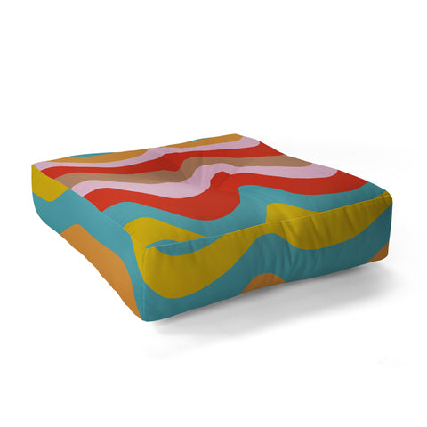 Camilla Foss Wavy Stripes Floor Pillow Square