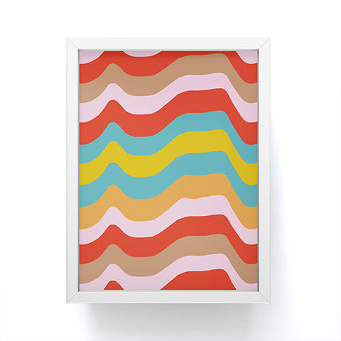 Camilla Foss Wavy Stripes Framed Mini Art Print