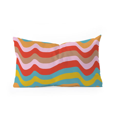 Camilla Foss Wavy Stripes Oblong Throw Pillow