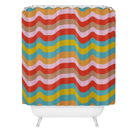 Camilla Foss Wavy Stripes Shower Curtain