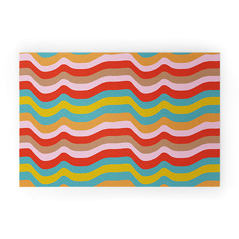 Camilla Foss Wavy Stripes Welcome Mat