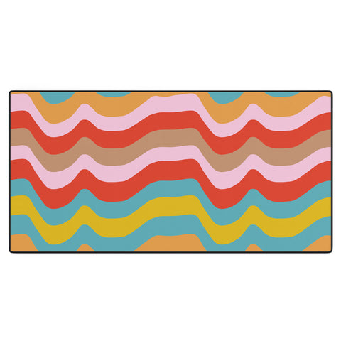 Camilla Foss Wavy Stripes Desk Mat