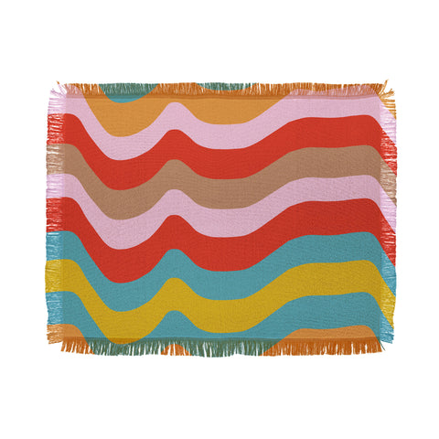 Camilla Foss Wavy Stripes Throw Blanket