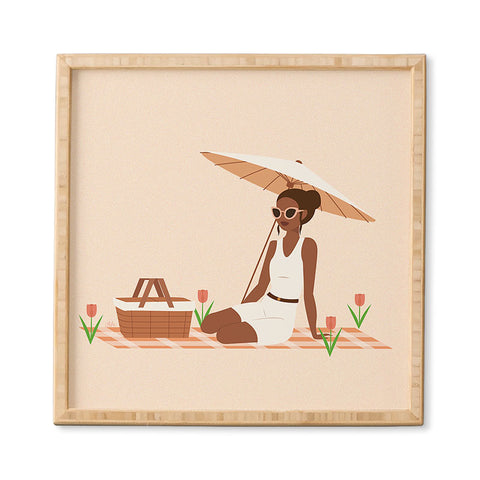 camilleallen a private picnic in the spring Framed Wall Art