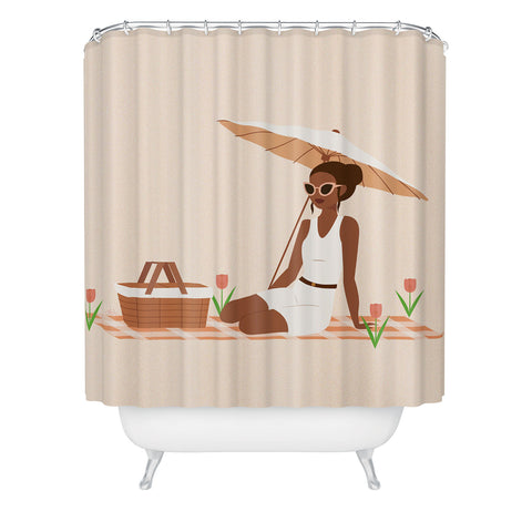 camilleallen a private picnic in the spring Shower Curtain