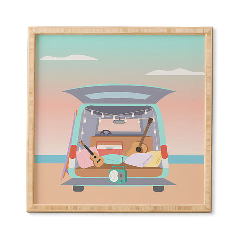 camilleallen Beach Van Framed Wall Art