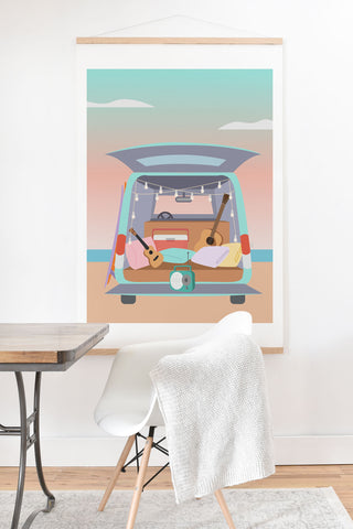 camilleallen Beach Van Art Print And Hanger