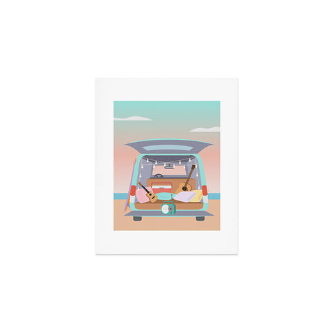 camilleallen Beach Van Art Print