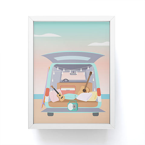 camilleallen Beach Van Framed Mini Art Print