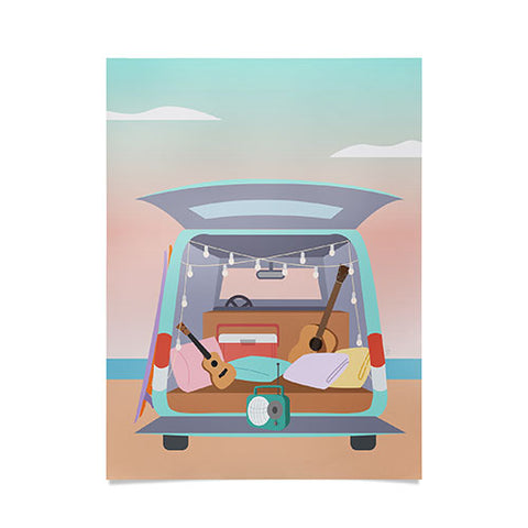 camilleallen Beach Van Poster
