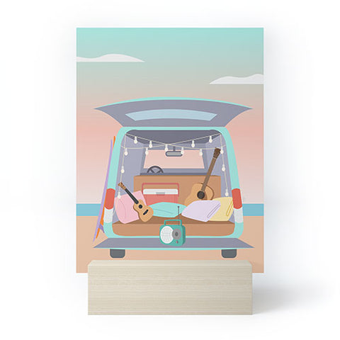 camilleallen Beach Van Mini Art Print